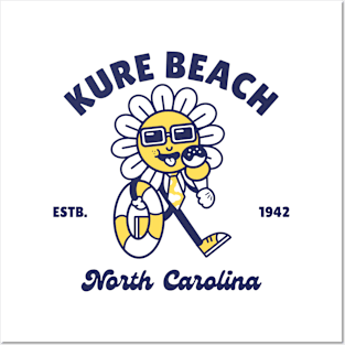 Kure Beach, North Carolina Flower Fun in the Sun Posters and Art